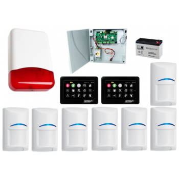 SYSTEM ALARMOWY ROPAM OptimaGSM-SET 7x BOSCH POWIADOMIENIE GSM 4 STREFY 2 PANELE